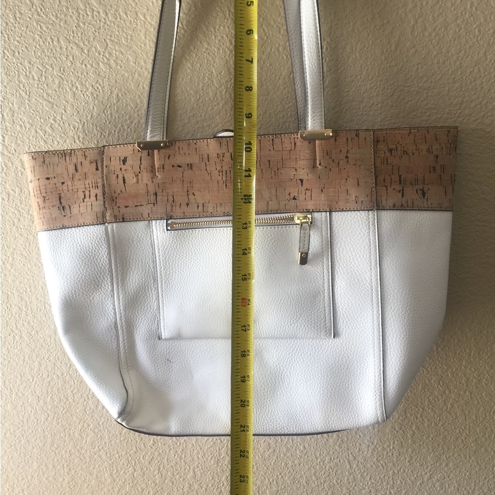 White/ brown Lauren Ralph Lauren Tote Bag